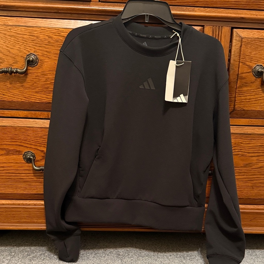 Adidas Women's Black Crewneck Sweatshirt